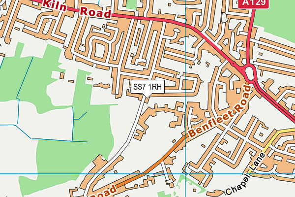 SS7 1RH map - OS VectorMap District (Ordnance Survey)