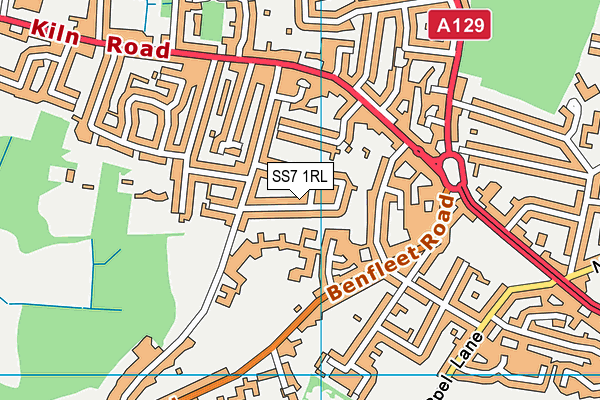 SS7 1RL map - OS VectorMap District (Ordnance Survey)