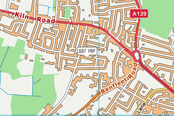 SS7 1RP map - OS VectorMap District (Ordnance Survey)