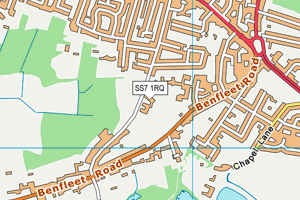 SS7 1RQ map - OS VectorMap District (Ordnance Survey)