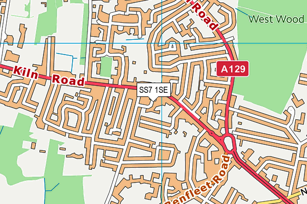 SS7 1SE map - OS VectorMap District (Ordnance Survey)