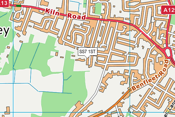 SS7 1ST map - OS VectorMap District (Ordnance Survey)