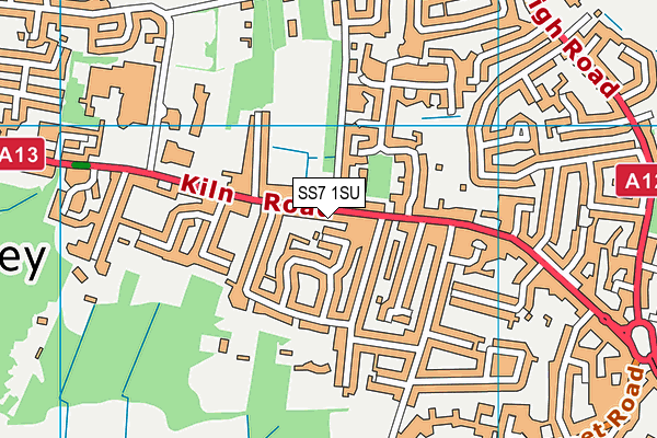 SS7 1SU map - OS VectorMap District (Ordnance Survey)