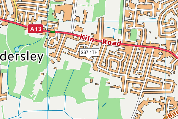 SS7 1TH map - OS VectorMap District (Ordnance Survey)