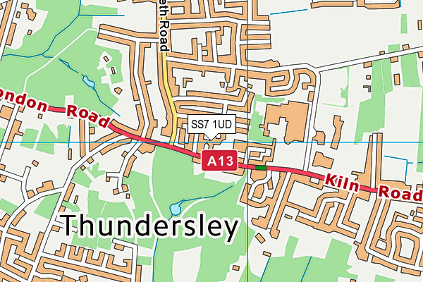 SS7 1UD map - OS VectorMap District (Ordnance Survey)