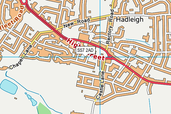 SS7 2AD map - OS VectorMap District (Ordnance Survey)