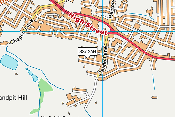 SS7 2AH map - OS VectorMap District (Ordnance Survey)