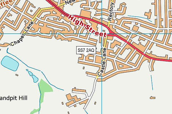 SS7 2AQ map - OS VectorMap District (Ordnance Survey)