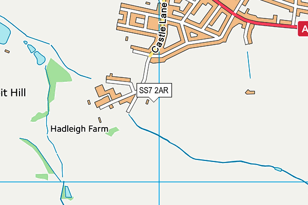 SS7 2AR map - OS VectorMap District (Ordnance Survey)