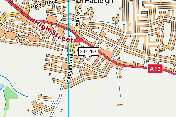 SS7 2BB map - OS VectorMap District (Ordnance Survey)