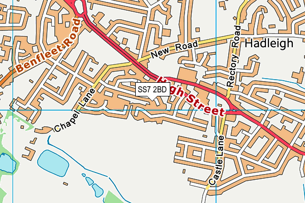 SS7 2BD map - OS VectorMap District (Ordnance Survey)