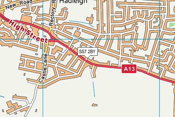 SS7 2BY map - OS VectorMap District (Ordnance Survey)