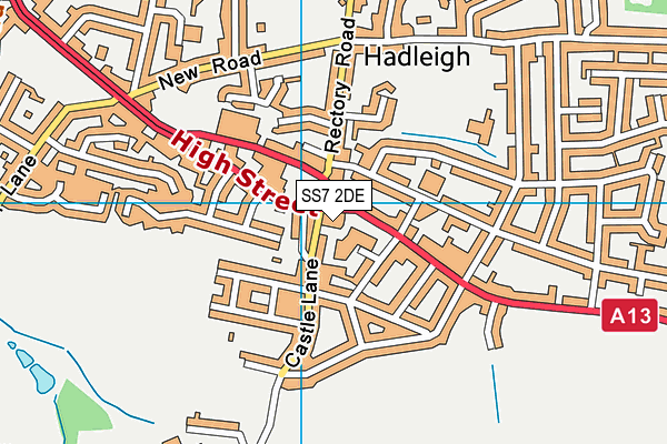 SS7 2DE map - OS VectorMap District (Ordnance Survey)