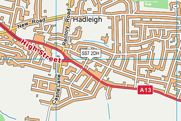 SS7 2DH map - OS VectorMap District (Ordnance Survey)