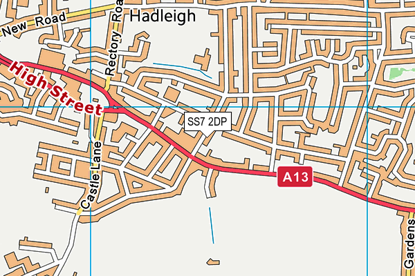 SS7 2DP map - OS VectorMap District (Ordnance Survey)