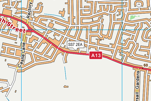 SS7 2EA map - OS VectorMap District (Ordnance Survey)