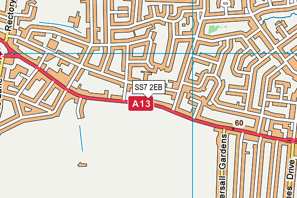 SS7 2EB map - OS VectorMap District (Ordnance Survey)