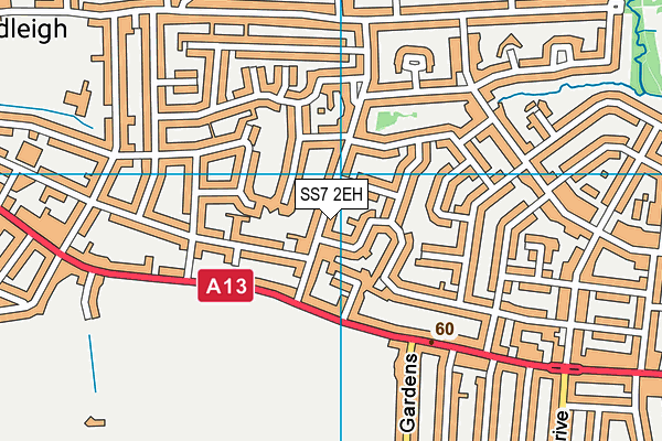 SS7 2EH map - OS VectorMap District (Ordnance Survey)