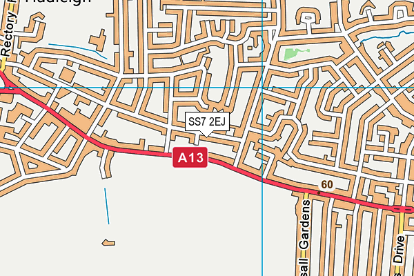 SS7 2EJ map - OS VectorMap District (Ordnance Survey)