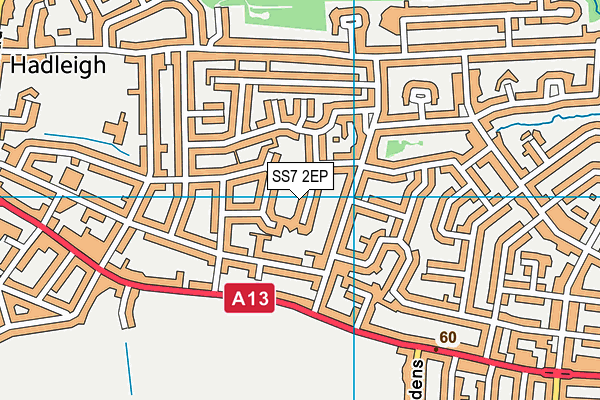 SS7 2EP map - OS VectorMap District (Ordnance Survey)