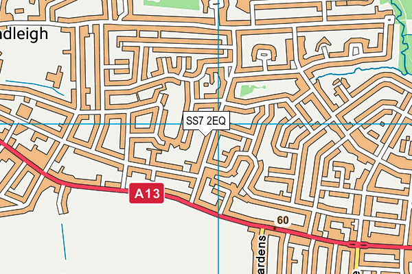 SS7 2EQ map - OS VectorMap District (Ordnance Survey)