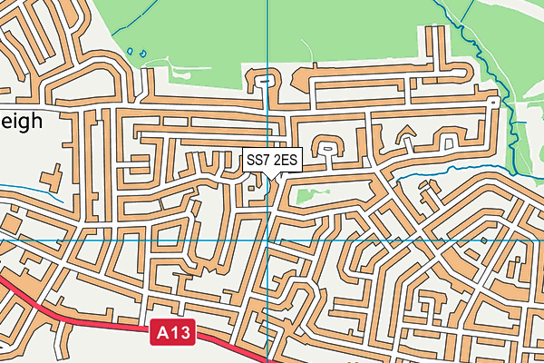 SS7 2ES map - OS VectorMap District (Ordnance Survey)