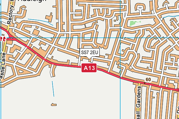 SS7 2EU map - OS VectorMap District (Ordnance Survey)