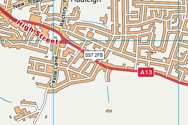 SS7 2FB map - OS VectorMap District (Ordnance Survey)