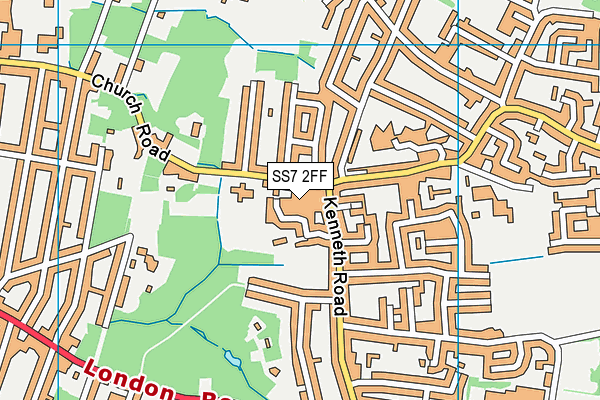 SS7 2FF map - OS VectorMap District (Ordnance Survey)