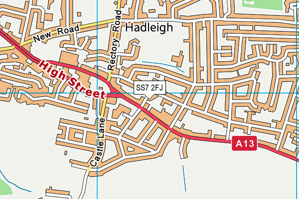 SS7 2FJ map - OS VectorMap District (Ordnance Survey)