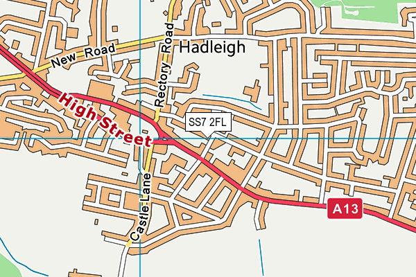 SS7 2FL map - OS VectorMap District (Ordnance Survey)