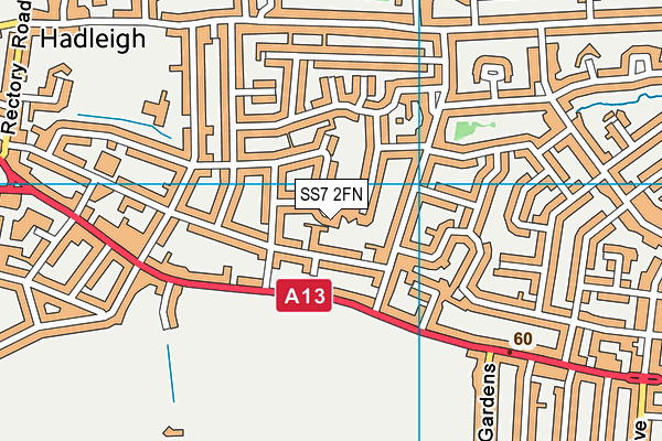 SS7 2FN map - OS VectorMap District (Ordnance Survey)