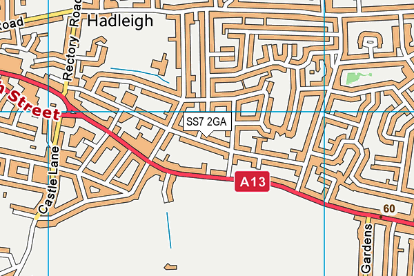 SS7 2GA map - OS VectorMap District (Ordnance Survey)