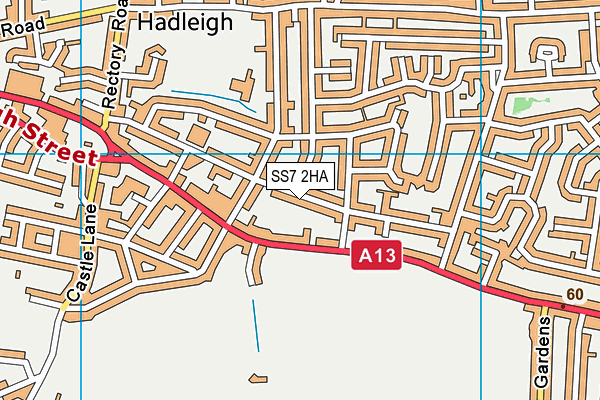 SS7 2HA map - OS VectorMap District (Ordnance Survey)