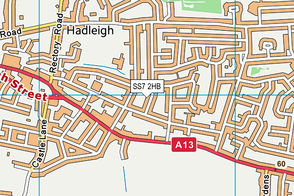 SS7 2HB map - OS VectorMap District (Ordnance Survey)