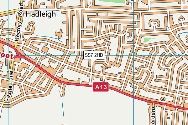 SS7 2HD map - OS VectorMap District (Ordnance Survey)