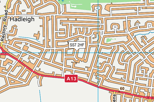 SS7 2HF map - OS VectorMap District (Ordnance Survey)