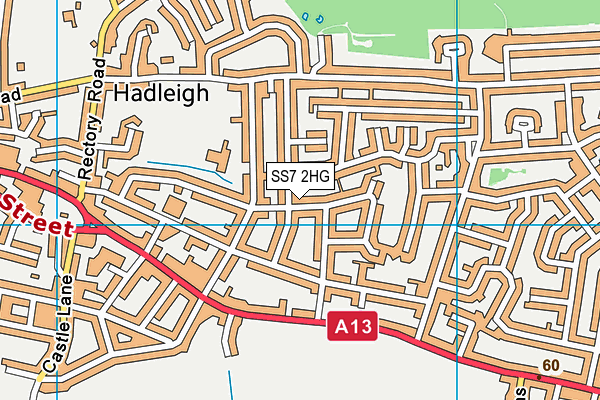 SS7 2HG map - OS VectorMap District (Ordnance Survey)