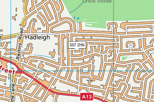 SS7 2HN map - OS VectorMap District (Ordnance Survey)