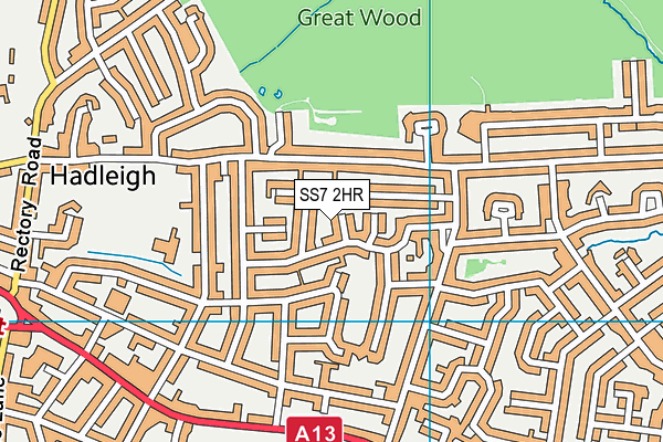 SS7 2HR map - OS VectorMap District (Ordnance Survey)