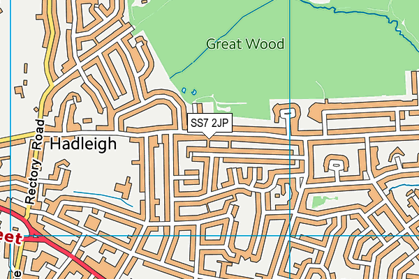 SS7 2JP map - OS VectorMap District (Ordnance Survey)