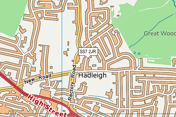 SS7 2JR map - OS VectorMap District (Ordnance Survey)