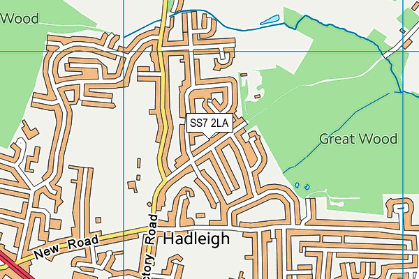 SS7 2LA map - OS VectorMap District (Ordnance Survey)