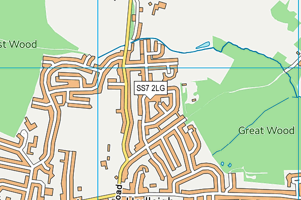 SS7 2LG map - OS VectorMap District (Ordnance Survey)