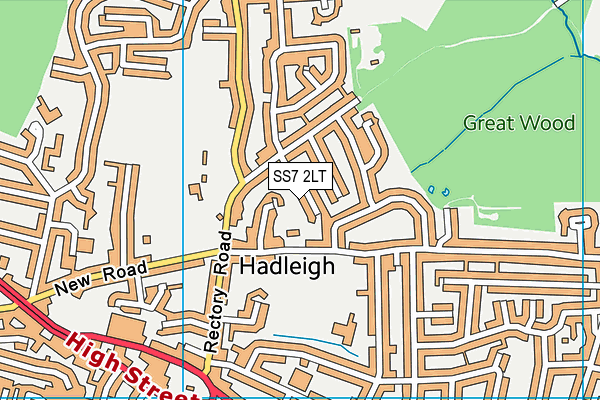 SS7 2LT map - OS VectorMap District (Ordnance Survey)