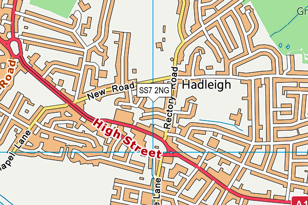 SS7 2NG map - OS VectorMap District (Ordnance Survey)