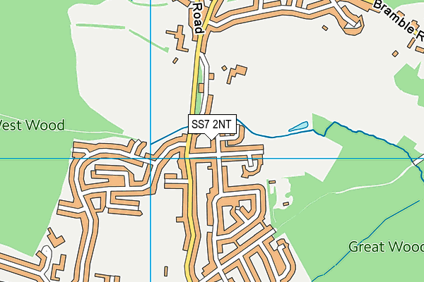 SS7 2NT map - OS VectorMap District (Ordnance Survey)