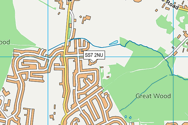 SS7 2NU map - OS VectorMap District (Ordnance Survey)