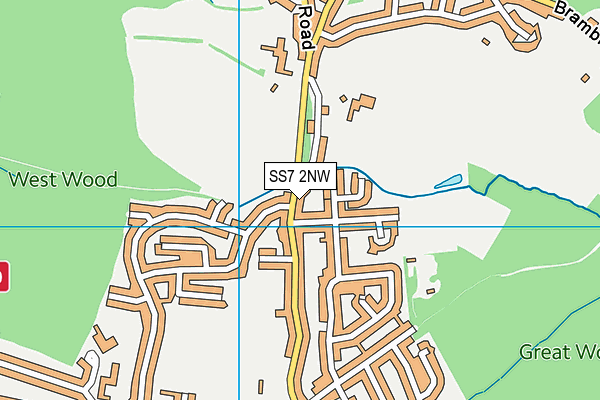 SS7 2NW map - OS VectorMap District (Ordnance Survey)