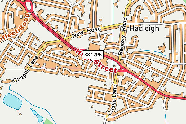 SS7 2PB map - OS VectorMap District (Ordnance Survey)